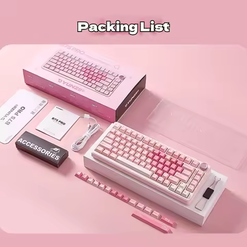 Key-Setting Universe B75pro Mechanical Keyboard Three-Mode Connection Pbt Keycaps Hot Plug Low Laten