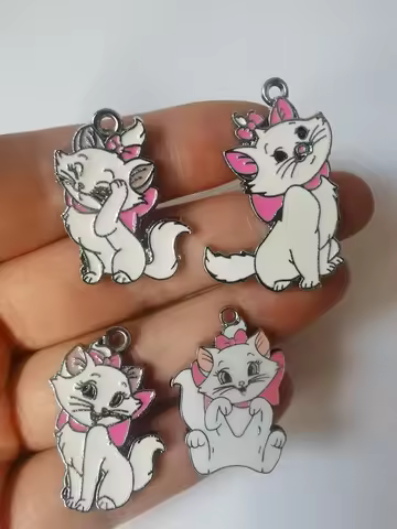 10 Pcs Disney Marie cat Pendants Charms Jewelry Making Earrings Pendants Necklaces Bracelets DIY Acc