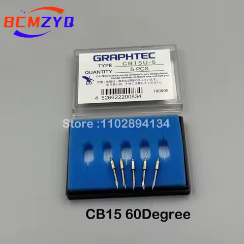 5PCS For Graphtec CB15U-5 CB15 Cutting Plotter Cemented Carbide Blade CE5000 CE6000 CE7000 FC8600 FC