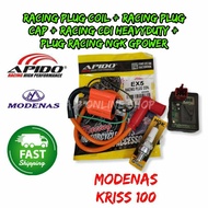 APIDO Modenas Kriss 100 CT100  Plug Coil Racing + Cdi Racing + Plug Cap Racing + Ngk Gpower Plug Rac