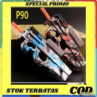 TERLENGKAP mainan anak tembakan watter gel electrik automatis USB charger P90 terbaru automatis