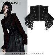PUNK RAVE Women's Gothic Gorgeous Retro Decals Velvet Corset Female