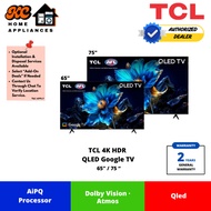 TCL 75" 4K HDR QLED Google TV | AiPQ Processor | Dolby Visions - Atoms | HDR10+ | HVA Panel | 75P7K 