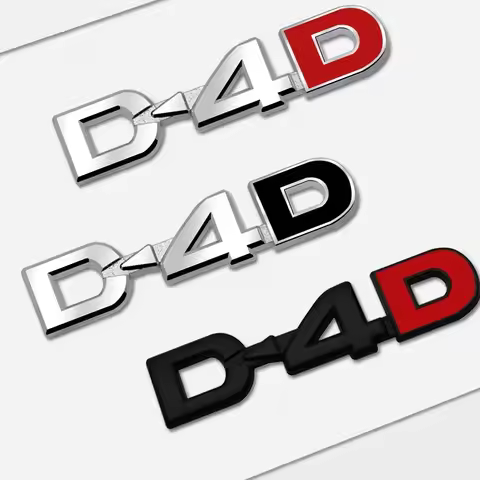 Auto Metal For Toyota D4D D-4D Camry Highlander RAV4 Yaris Corolla Hilux Car Styling 3D Badge Letter