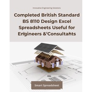 Completed British Standard BS 8110 Design Excel Spreadsheets Useful for Engineers & Consultants