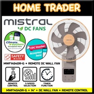 MISTRAL ✦ WALL FAN ✦ DC MOTOR ✦ REMOTE CONTROL ✦ MWF1454DR-G