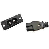 C8 male power socket C7 female plug power outlet embedded electric connector connector 35mm*15mm AC 