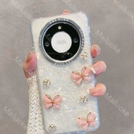 For Honor X9D 5G Case Honor X9C 5G Luxury 3D Butterfly Hard Shell Shockproof Phone Case