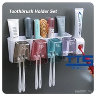 (TTS MALL) Set pemegang berus gigi tiada lubang berus cawan gargle cup ubat gigi extrud Bekalan Toot
