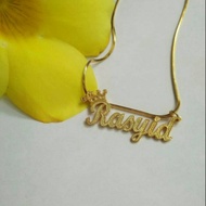 Sand motif name necklace, can request name, font style and necklace