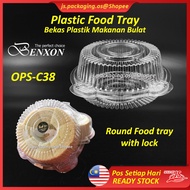 OPS-C38 BENXON 6" Round Cake Plastic Tray with Lock Bakery Disposable Round Cake Box Multiuse Bekas 