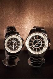 高雅時尚流行對錶 滿鑽鍍金錶面 男錶女錶皆可 單支價