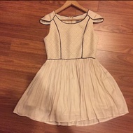 Beige Dress knee length