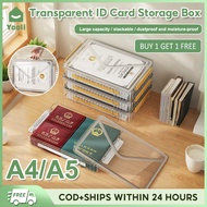 Yooli A4 File Paper Organizer Stackable Storage Box Desktop Organizer Certificate Important Storage