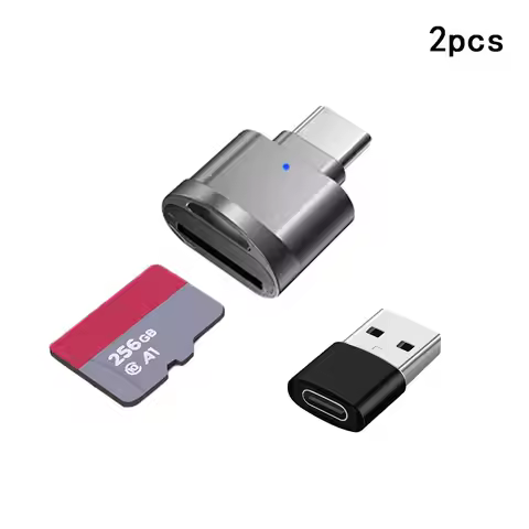 USB C TF Card Reader, USB C to USB A, Portable OTG Card Adapter for Android Phone, Camera, Laptop, M