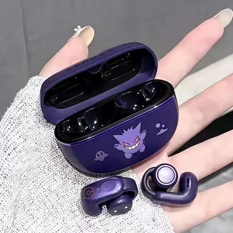 Gengar Pokemon Anime Wireless Sport Earbuds Bluetooth Headset High Endurance Hifi Stereo Ear Clip St