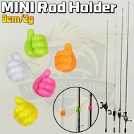 10PCS Alat Gantung Joran Pancing Mini Fishing Rod Rack Holder Pole Hanger Multifunction Cable Key Wa