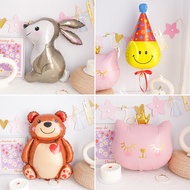 91cm*65cm Large Rabbit Bear Foil Balloon Birthday Party Decoration Cat Helium Balloon Baby Shower We