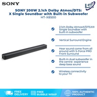 SONY 200W 2.1ch Dolby Atmos/DTS:X Single Soundbar with Built-in Subwoofer HT-X8500 |  | HDMI | HDR | Bluetooth 5.0 | USB Type A | Dolby Vision | Voice Mode | Voice Search | Wireless Connectivity | Soundbar with 1 Year Warranty