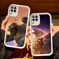 White Casing for Samsung A04E A22 A06 A07 A04 A05 F04 J2 M04 J7 Prime A12 Pro 5G S71 Godzilla vs Kon