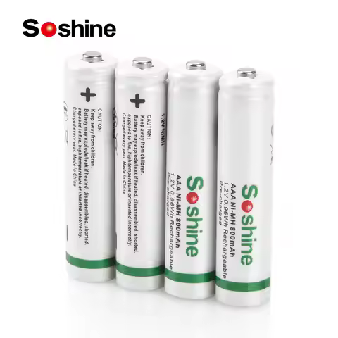 Soshine 1.2V 800mAh Ni-MH Rechargeable Batteries Supper Low Self Discharge Batteries AAA/Micro 800mA
