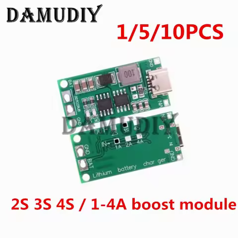 Multi-Cell 2S 3S 4S Type-C To 8.4V 12.6V 16.8V Step-Up Boost LiPo Polymer Li-Ion Charger 7.4V 11.1V 