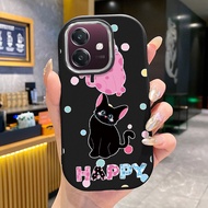 เคสสําห OPPO A3 2024 A3 5G A3X 4G A3X 5G A3 Pro 5G เคสโทรศัพท์แมวบุคลิกซิลิโคนเสื้อแจ็กเก็ตผ้านุ่ม