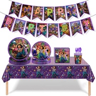 Magic Full House Encanto Birthday Party Disposable Tableware Children Balloon Decoration Scene Decor