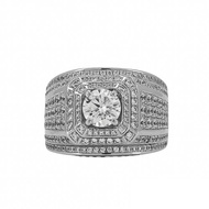 莫桑石 莫桑鑽 1-3克拉滿天星男仕鑽戒 台北門市 客製化訂製白金