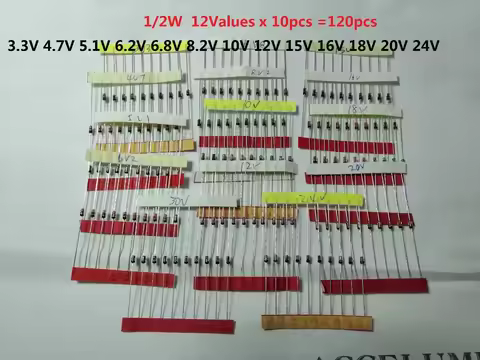 Free Shipping 1/2w 0.5W 1w Zener Diode BZX55C 3.3V-30V 14values*10pcs=140pcs Assorted Assortment Set