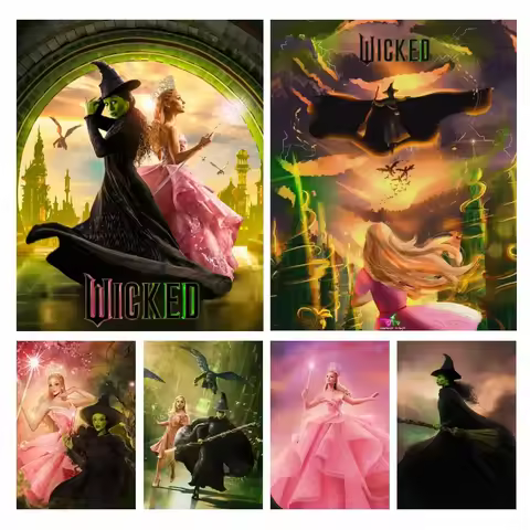 Fantasy Diamond Painting Wicked Movie Diamond Embroidery Elphaba and Glinda Art Cross Stitch Kit Mos