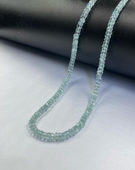 Aquamarine rhode beads 4-5 MM