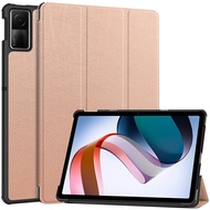PU Ốp da cho Xiaomi Redmi Pad SE 11 inch 2023 ba chân đế gập nút cài nam châm Folio trường hợp đối v