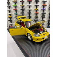 MotorHelix 1:18 Scale Honda Civic EK9 Diecast Kereta Model Car Worldwide Limited Edition 999 Unit