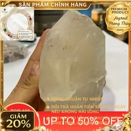 1 Polished natural white quartz stone pillar (real stone) for home decoration weighs 490g (F6) used 