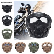 PINGERE Outdoor Windproof Full Face Protective Wind Mirror Helmet Wind Mirror Wind-proof Skull Ghost-shape Protection Eye Protector Skull Ghost-shape Glasses Riding Motorcycle Motocross Skulls