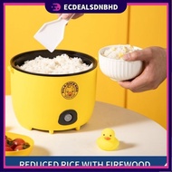 1.8L Yellow Duck Electric Mini Pot With Steamer Mini Cooker Steamboat Pot Rice Steamer Frying Pan Co