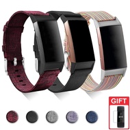 Strap for Fitbit Charge 4 / Charge 3 / Charge 2 Soft Woven Nylon Replacement Band Compatible with Fi
