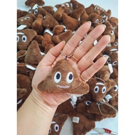 Stuffed shit keychain unique gift smiley face icon