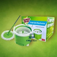 3M Scotch-Brite Single Bucket Cotton Bristle Spin Mop 3m Mop 3m Spin Mop Spin Mop Mop & Bucket Set