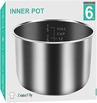 6Qt Power Cooker XL Replacement Inner Pot Stainless Steel Compatible with 6 Quart Power Pressure Coo