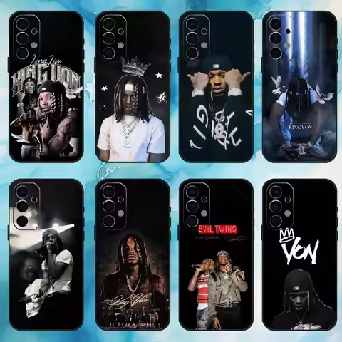 Rapper K-King V-Von Phone Case For Samsung S25,S24,S21,S22,S23,S30,Ultra,S20,Plus,Fe,Lite,Note,10,9,