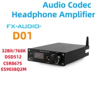 FX-AUDIO D01 CSR8675 Decoder LDAC ES9038Q2M Fever DAC Decoding Ear Amplifier All-in-One Machine