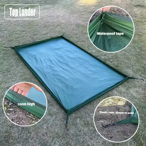1/ 2 person Multifunctional Tent Footprint - Camping Tent Bathtub Floor for Tarp Bushcraft Shelter C