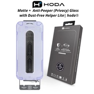 Hoda 2in1 Tempered Glass Anti-Peeping + Anti-Fingerprint Iphone 17 Pro Max 16 Plus 15 14 13 Privacy 