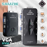 SAMZHE SZ-211B/411B KVM Switch Box USB 2.0 VGA Splitter Printer Mouse Keyboard Pendrive Switcher 2 i