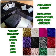 SOFA COVER (VELVET)L SHAPE