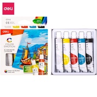 Màu nước Gouache dạng tuýp 12ml Deli - 5/12/24 màu - 1 hộp - EC11