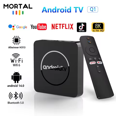 Mortal Android Smart TV Box Q1 AllwinnerH313 Netflix Bluetooth Voice Media Player 2GB16GB 2.4G&5.8GW