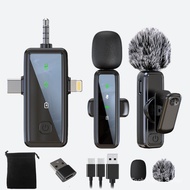 J81/J82 Wireless Lavalier Mic｜Smart Noise Reduction｜3-in-1 Adapter｜Live｜Interview｜Streaming